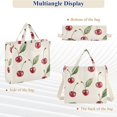 thumbnail image 6 of FORMRS Womens Corduroy Tote Bag Crossbody Shoulder Handbag with Pocket, Beige Cherry, 6 of 7