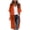 Orange, variant on Women's Open Front Cardigan Batwing Sleeve Tunic Cover-Up Casual Loose Knit Top Beach Boho Layering Shirt, Red S