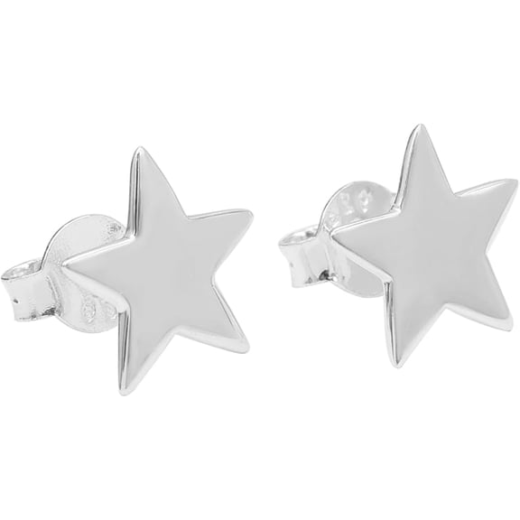 JAY JOOLS 925 Sterling Silver Stud Earrings, Star Earrings for Women