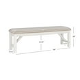 thumbnail image 5 of Powell Turino Distressed White Bench, 5 of 9