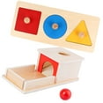 thumbnail image 2 of MasteelfCA 1 Set of Montessori Object Permanence Box Wooden Drawer Box Geometric Shape Matching Block, 2 of 8