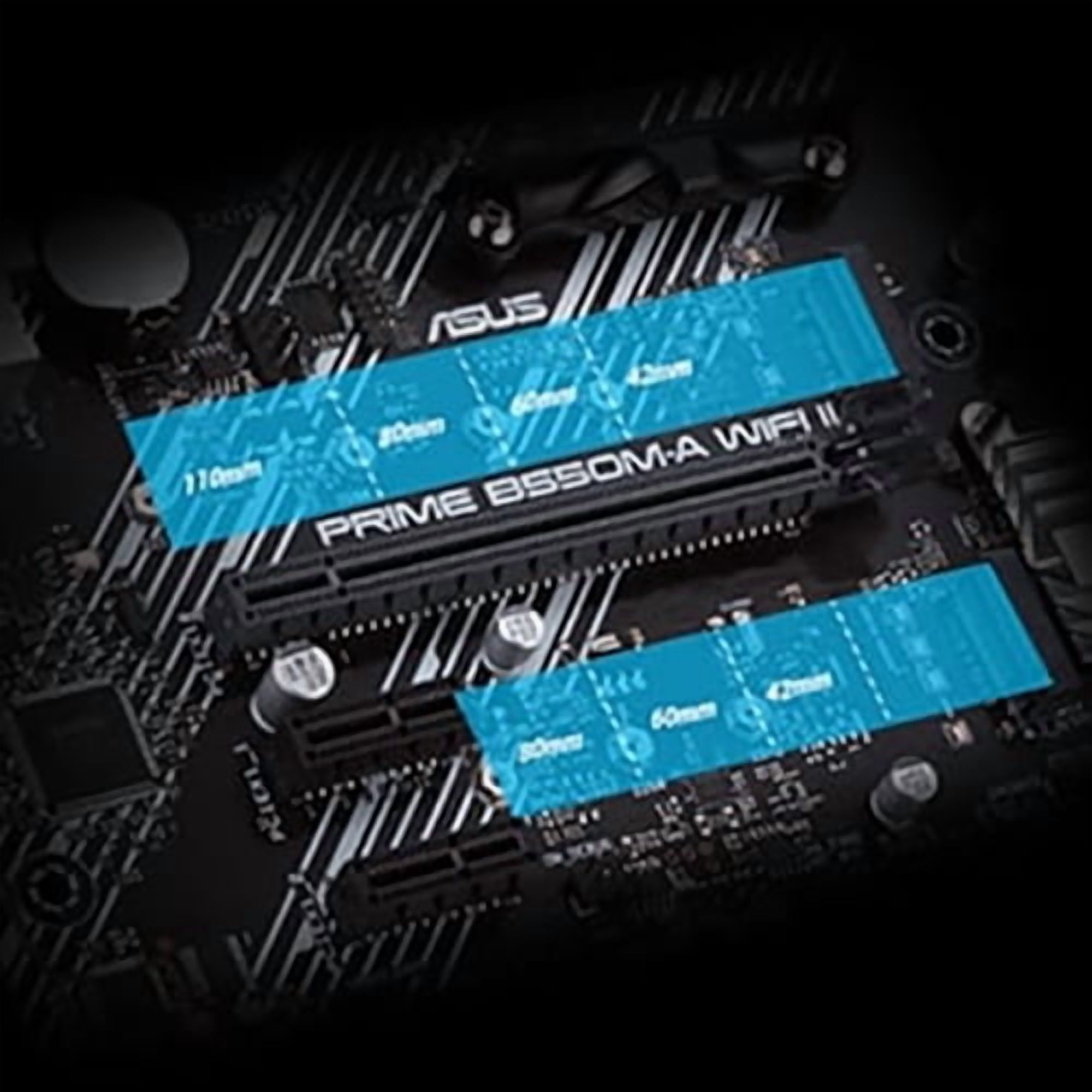 Asus Prime B550M-A WIFI II Desktop Motherboard - AMD B550 Chipset - Socket AM4 - Micro ATX (primeb550m-awifiii)