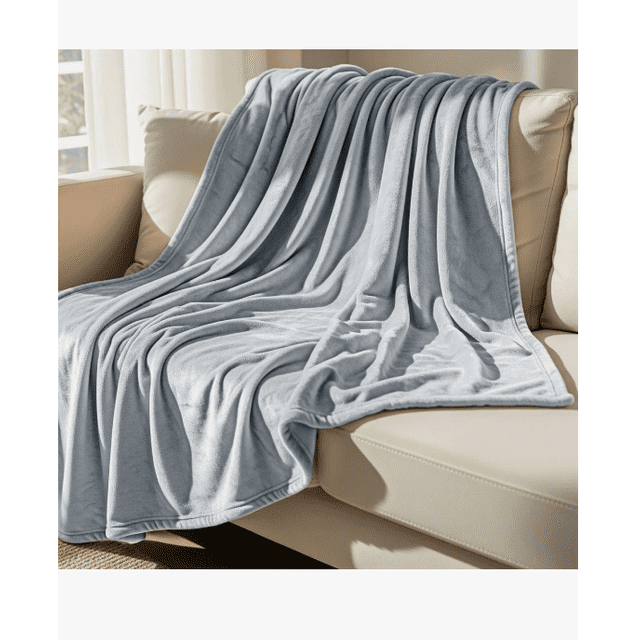 Frazadas King Size Cobertor Cobija Suave Cómoda color plateada