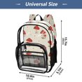 thumbnail image 4 of PVC Transparent Backpacks Clear Backpack for Travel and Outings Cute Mushroom Pattern with Daisies, 4 of 7