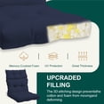 thumbnail image 4 of XXLYY Outdoor High Back Chair Cushions 2-Pack, 44”x22”x4” Waterproof Fade-Resistant Cushions with Ties for Adirondack & Rocking Chairs, 4 of 7