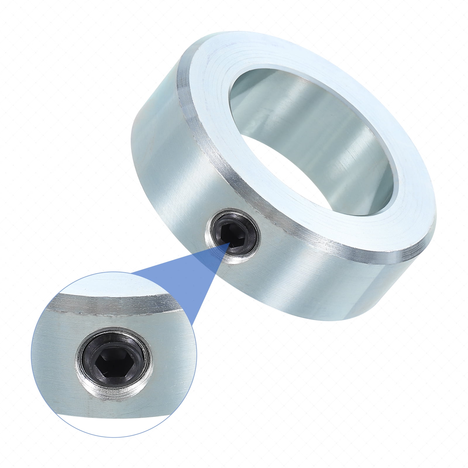Uxcell 4pack Set Screw Collars 1-9/16" Bore Zinc Plated Steel Shaft Collars, 2-1/2" OD, 13/16" Width Axle Collar Clamp for Linear Rod Shaft Guide