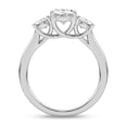 thumbnail image 3 of Silvago Jewelry 2.02 Ct Oval Cut Engagement Ring - 14K White Gold Plated Solitaire Style with Side Moissanite - 3-Stone Wedding Ring for Women with Moissanite Gemstone Center, 3 of 3