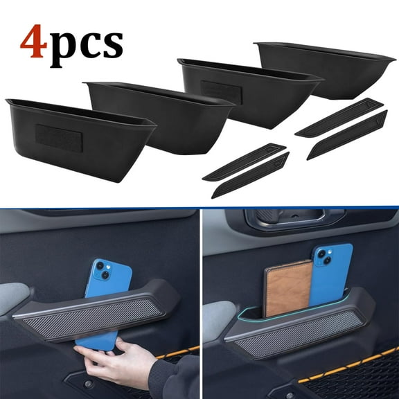 4X For 2021-2025 Ford Bronco Door Handle Storage Box Organizer Tray Accessories