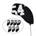 thumbnail image 3 of pitrice 7Pcs Golf Club Headcover Iron Head Cover Wedge Protector Sleeve Black Angle, 3 of 5