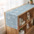 thumbnail image 6 of Table Runners 108 Inches Long Dress Scarves, Blue White Starfish Farmhouse Coffee/Dining/Kitchen Table Runner for Living Room, Coastal Ocean Summer Sea Nautical 13x108 Inch, 6 of 9