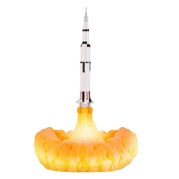 Ounissouiy Lámpara de transbordador espacial con impresión 3D, luz nocturna recargable para amantes del espacio, lámpara de luna como decoración de Iluminación navideña Numero 3 Ounissouiy HA025431-03