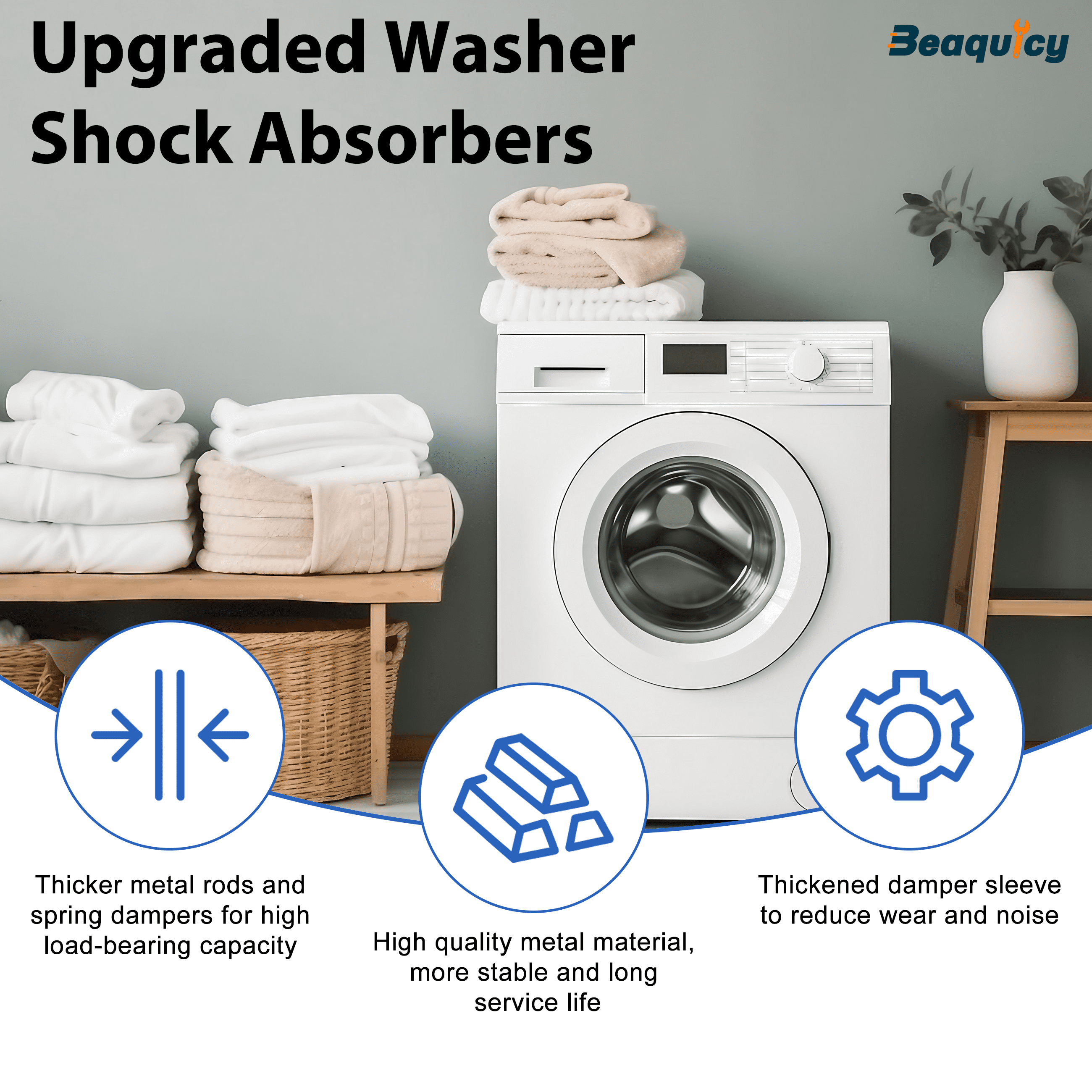 Beaquicy DC97-16350U Washer Suspension Rod Replaces Washing Machine DC97-16350S DC97-16350T