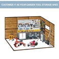 thumbnail image 5 of 8 ft. W x 10 ft. D Outdoor Iron & Solid Wood Tool Storage Shed with Two Doors and Windows, 5 of 12