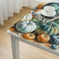 thumbnail image 4 of HAOXIT  Watercolor Farm Pumpkin Rectangle Dining Table Cloths Thanksgiving Day,Linen Tablecloth Dining Decorative Table Cover for Kitchen Indoor Outdoor Holiday Party White, 4 of 7