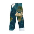 thumbnail image 3 of Lsque World Map Print Men's Pajama Pants, Lounge Pant - Comfortable Home Wear,Elastic Waistband, Stylish Design-Medium, 3 of 9