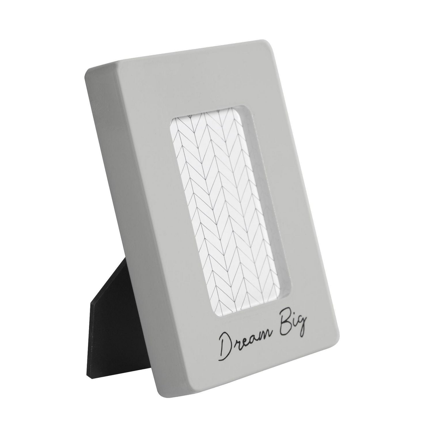 Cadre miniature avec l'expression "Dream Big" et ouverture pour photo de 6,4 x 8,9 cm Gris 10,2 x 12,7 x 1,59 cm