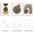 thumbnail image 3 of Boho Art Wall Decor Framed Canvas Print 12"x16" Minimalist Wall Decor Mid Century Modern Decor Black Beige Geometric Abstract Modern Neutral Set of 3 Boho Wall Decor for Bedroom Bathroom, 3 of 6