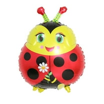 Unique Bargains 19" Family Ladybug Design Inflation Balloon Decoration Foil Red