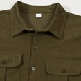 thumbnail image 4 of Awdenio T Shirts for Man Regular Fit Short Sleeve Button Down Utility Shirts with Two Chest Pockets, 4 of 6
