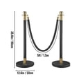 thumbnail image 2 of VEVOR Crowd Control Stanchion, Set of 6 Pieces Stanchion Set, Stanchion Set with 5 ft/1.5 m Black Velvet Rope, Black Crowd Control Barrier w/ Sturdy Concrete and Metal Base – Easy Connect Assembly, 2 of 9