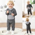 thumbnail image 4 of Felwors Bébé Garçons Filles Rayé Sweat à Capuche + Pantalons Ensembles, 4 of 4