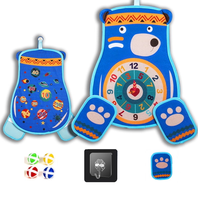 Bangcool Kids Game Dart Board Set Cartoon Funny Dart Game Set Dart Board Game Sticky Ball