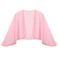 thumbnail image 6 of iiniim Women's 3/4 Sleeve Open Front Soft Chiffon Shrug Cardigan for Evening Dress Size S-3XL Pink XXL, 6 of 7