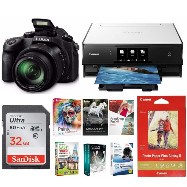 Panasonic Lumix Fz1000 4k Point And Shoot Camera Printer Bundle Walmart Com Walmart Com