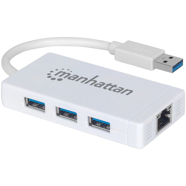 Manhattan Strategic 507578 3Port USB 3.0 Hub with Gigabit