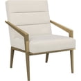 thumbnail image 2 of JERFIT Modern Cream Upholstered Accent Chair with Gold Metal Arms for Living Room, Bedroom, Office, 2 of 8