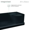 thumbnail image 6 of Aquatique 60" x 32" Left Drain, Shower Base in Matte Black, 6 of 12