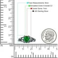 thumbnail image 7 of Round Split Shank Ring Green Emerald Cubic Zirconia Black Tone 925 Sterling Silver, Size 9, 7 of 7