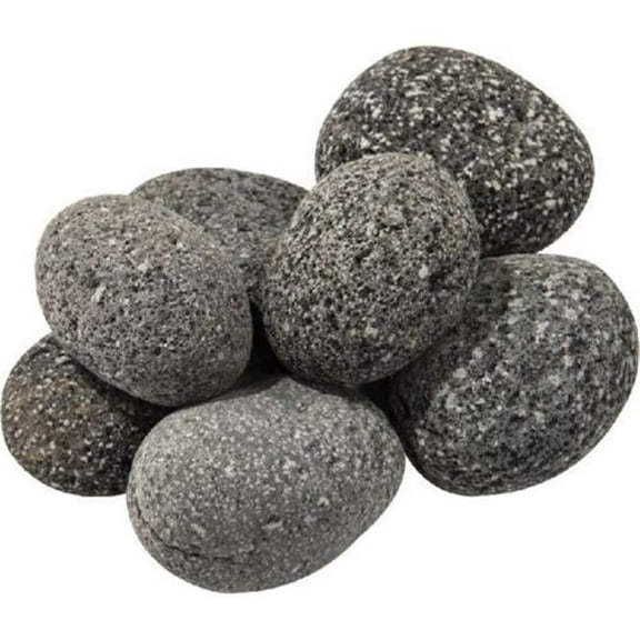 3-4 in. Rolled Lava Rock, Grey