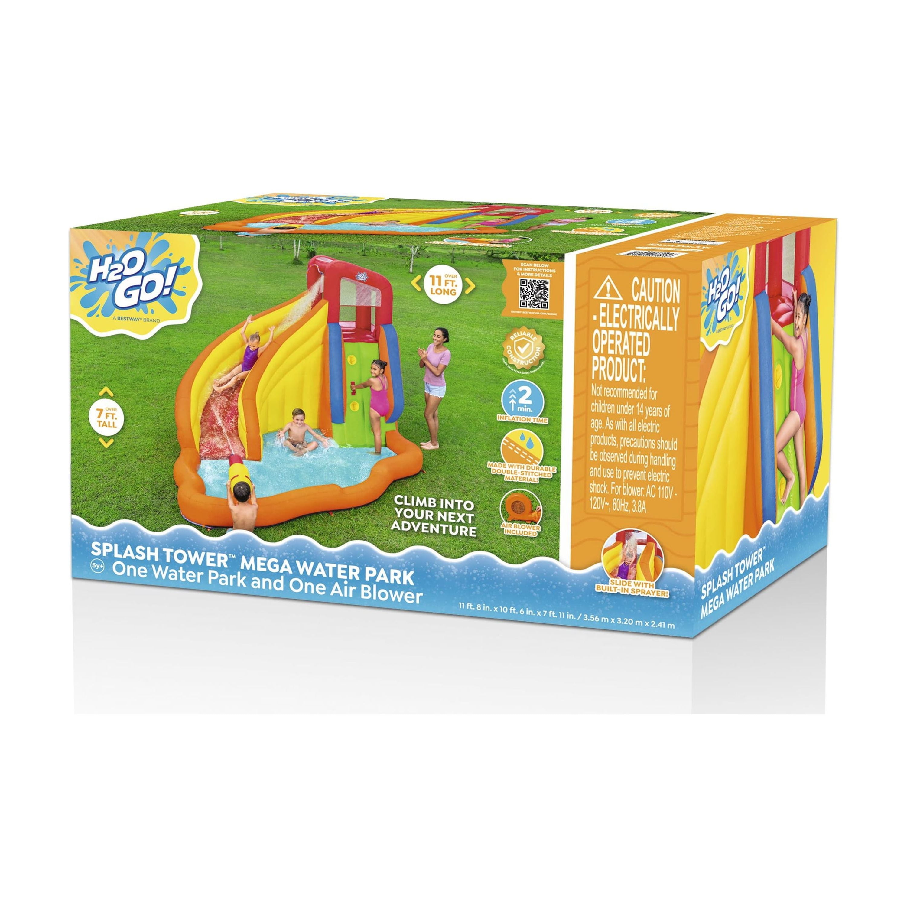 H2OGO! Splash Tower Kids Inflatable Mega Water Park