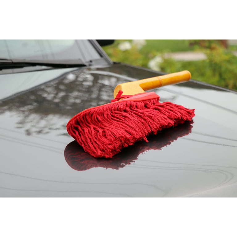 Ocm Premium Extra Large Car Duster with Durable Solid Wood Handle Includes Storage Cover - Professional Detailers Top Choice