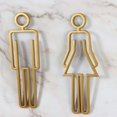 thumbnail image 2 of Letrero adhesivo acrílico para inodoro, símbolo de pared para baño para hombres y mujeres, letrero para puerta de baño de color dorado de 8,6 pulgadas para restaurante de oficina (dorado), 2 of 5