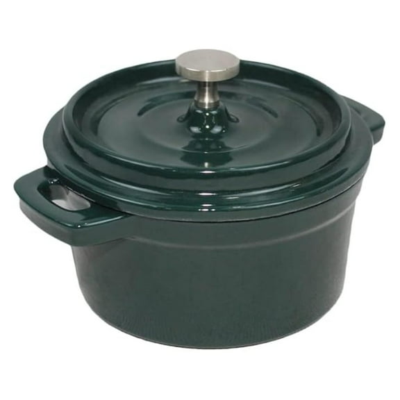Cast Iron Enameled Cookware (Pot Mini 0.5 Qt., Bistro Green)
