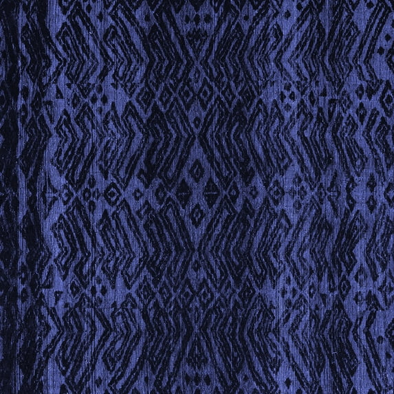Ahgly Company Indoor Square Abstract Blue Modern Area Rugs, 5' Square
