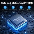 thumbnail image 3 of Atzeste 2.5" Hard Drive Enclosure USB 3.1 to SATA III Adapter, 5Gbps External SSD HDD Enclosure for 2.5 Inch SATA SSD & HDD 7mm/9.5mm, with UASP Compatible with Windows, Mac, Linux, 3 of 7