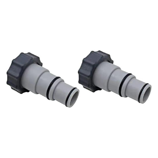 2x ABS Replacement Hose Adapters with Collar Pool Hose Connectors Pool Filter Pump Parts for