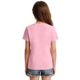 thumbnail image 4 of Girls Crewneck Short Sleeve Printed T Shirt Casual Back to School Pullover Knit Top with Graphic Bow Pencil Pattern, 4 of 4