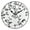 Black, variant on 9.84in Black Silhouette Pattern PVC Canvas Wall and Table Clock with Canvas Texture, Black or Gold Hands