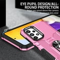 thumbnail image 3 of Allytech for Samsung Galaxy A32 5G Phone Case with Screen Protector, Anti-Fingerprint Non-slip Anti-Drop Heavy Duty Corner Protection Rotating Ring Stand Cover Case for Samsung A32 5G 6.5", Pink, 3 of 10