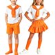thumbnail image 1 of Odeerbi Niños 4 Piezas Preppy Traje Manga Corta Camiseta + Traje Pantalones Cortos + Chal + Calcetines Escenario Conjunto de Rendimiento, 1 of 8
