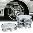 thumbnail image 1 of For Mercedes 4Pcs 75mm/ 69mm Chrome Car Wheels Center Caps Hub Cover No LOGO US, 1 of 10