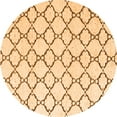 thumbnail image 1 of Ahgly Company Indoor Round Trellis Orange Contemporary Area Rugs, 8' Round, 1 of 4