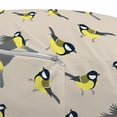 thumbnail image 3 of Yellow Bird Pouf Cover with Zipper, Avian Animals in Different Positions Repetition, Soft Decorative Fabric Unstuffed Case, 30" W X 17.3" L, Pale Tan Purpleblue, by Ambesonne, 3 of 5