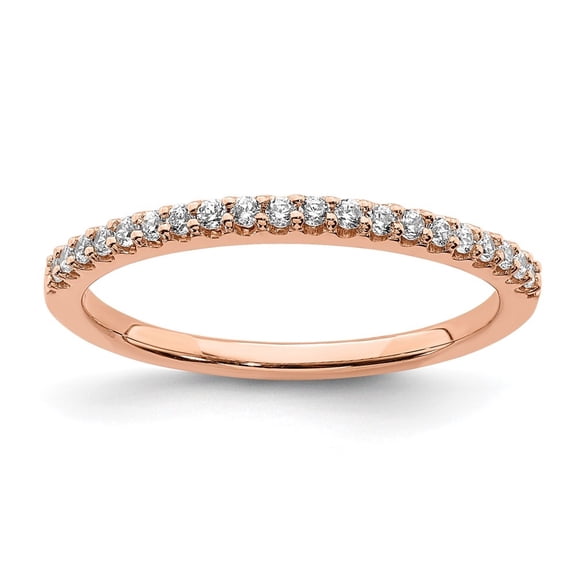 Auriga Fine Jewelry 14K Rose Gold Lab Grown Diamond Band for Women Size 7 (Carat: 0.2cttw, Clarity: SI2, Color: GH)