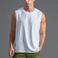 thumbnail image 2 of Ramiter Tank Top Men Men's Muscle Gym Workout Stringer Tank Tops Bodybuilding Fitness T-Shirts White,XL, 2 of 6