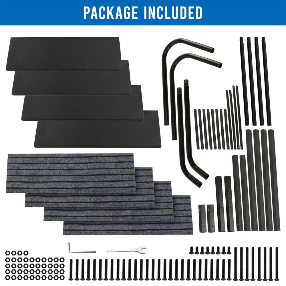 Heavy Duty Stairs, RV Steps Spa Steps with Handrail, 4 Step Ladder, Suitable for Mobile Home, Spa, and Porch Access